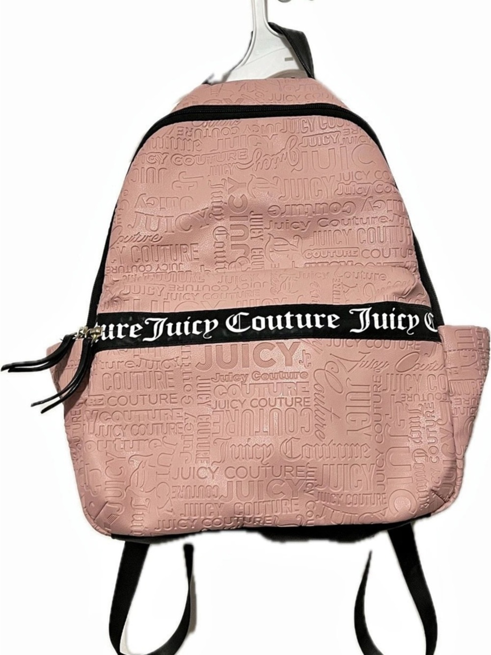Juicy Couture Embossed Logo Backpack Pink & Black